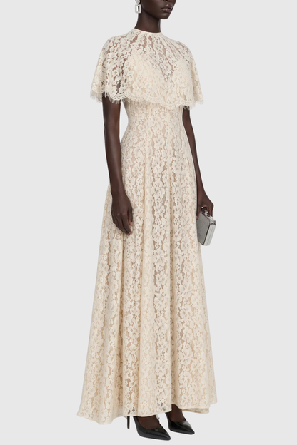 Arshiya Lace Cape Maxi Dress