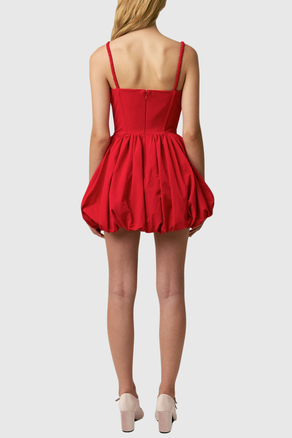 Ashbel Floral Appliqué Puffy Mini Dress