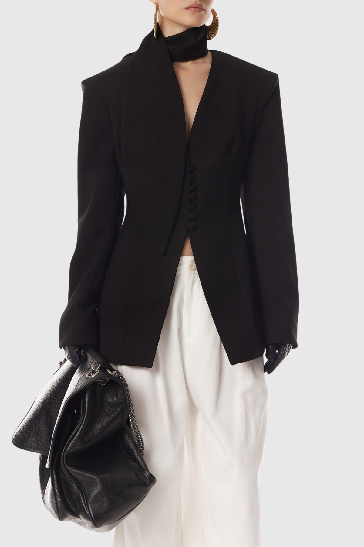 Ashton Scarf Collarless Blazer
