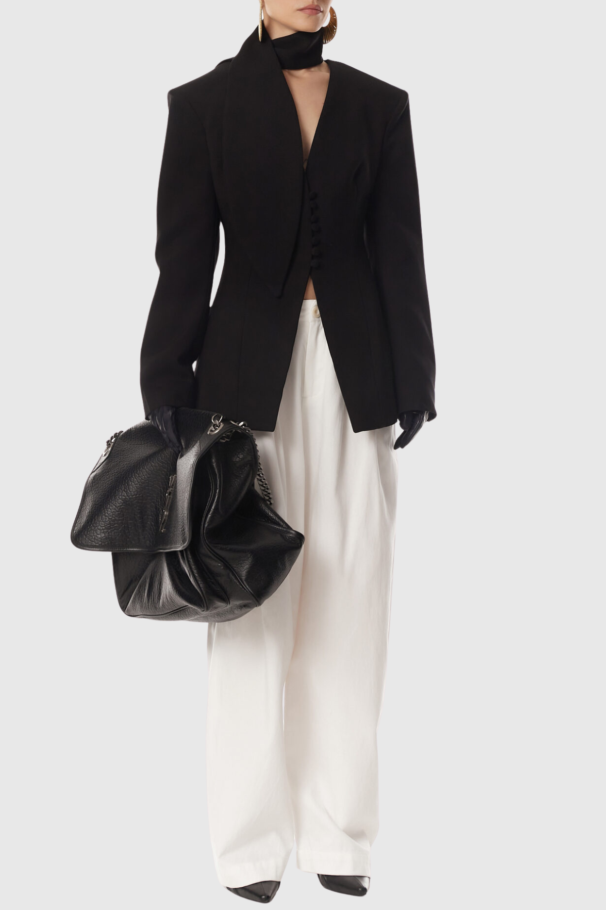 Ashton Scarf Collarless Blazer