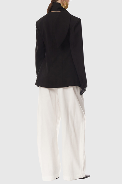Ashton Scarf Collarless Blazer