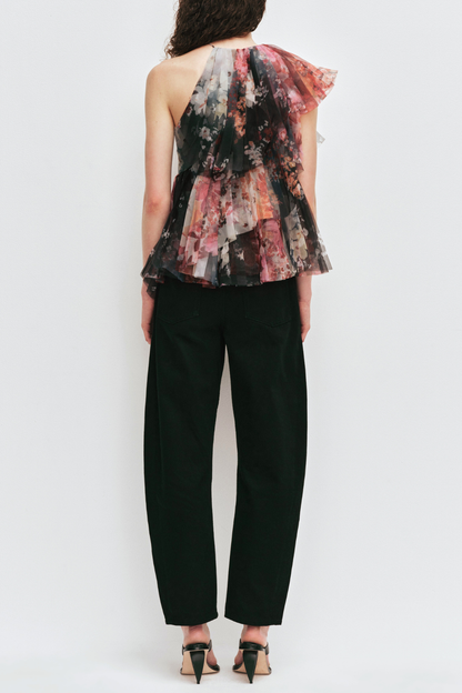 Astoria Floral Tiered Pleated Top