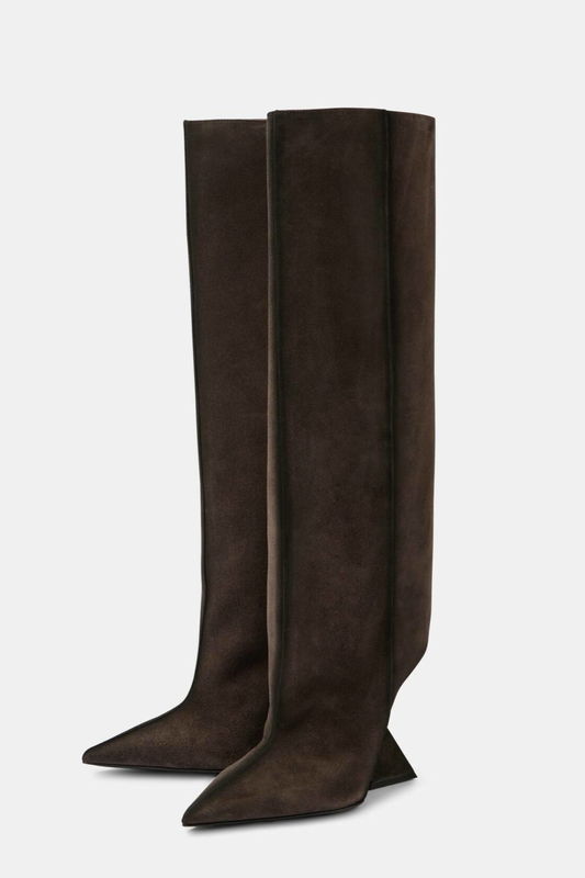 Astrid Heterotypic Knee-high Boots - Brown