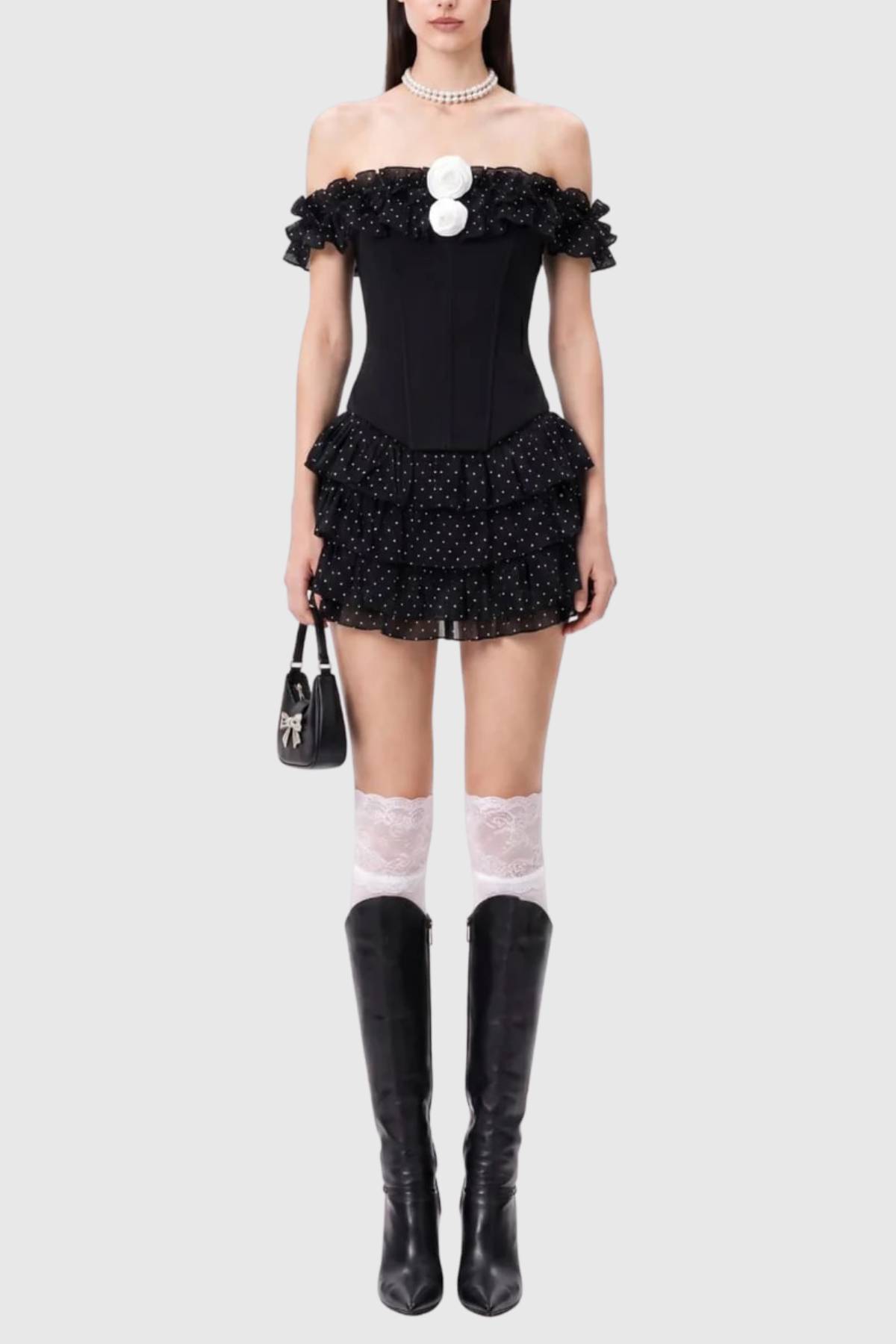 Athilde Off Shoulder Ruffle Mini Dress