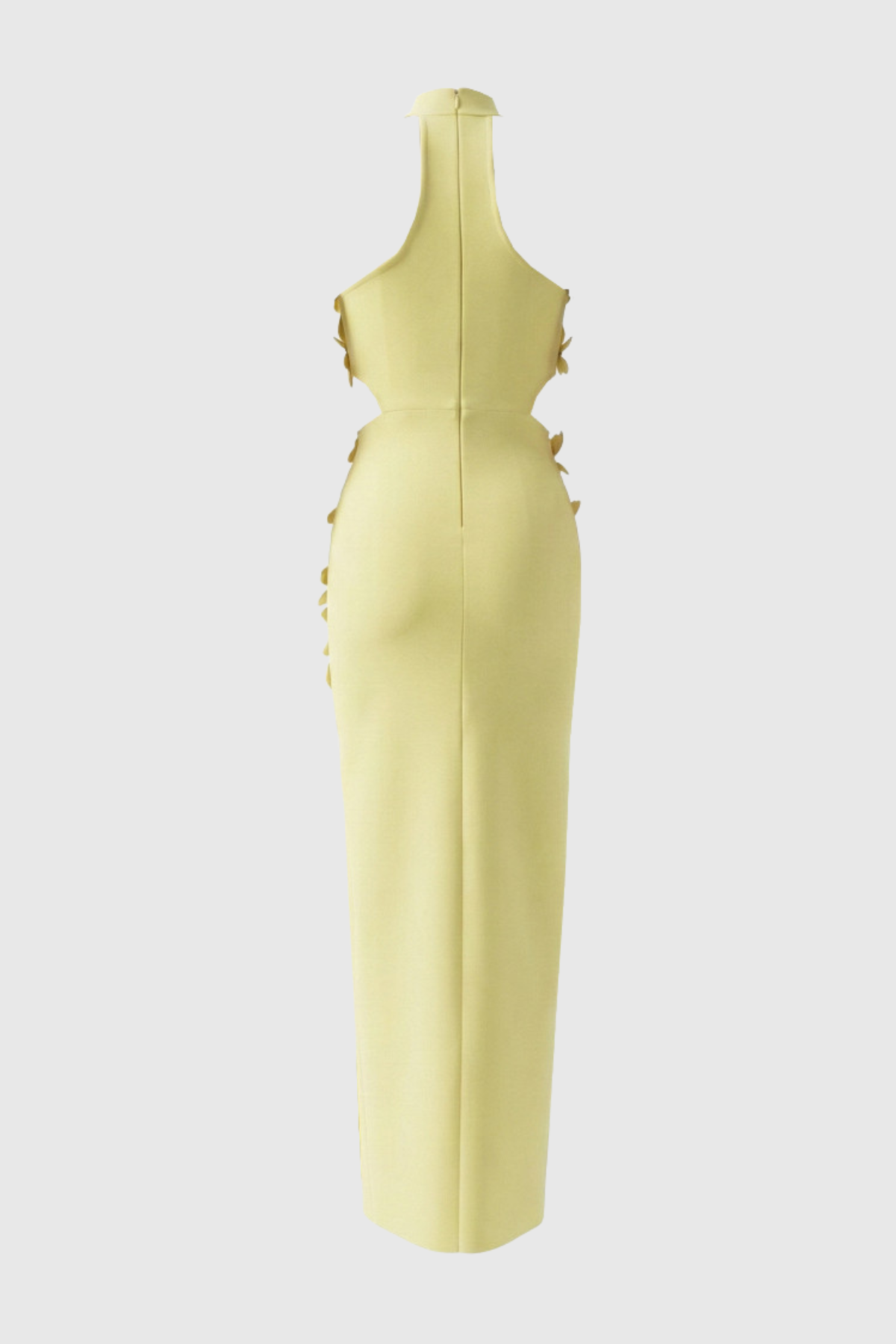 Atieno Floral Appliqué Maxi Bandage Dress - Yellow