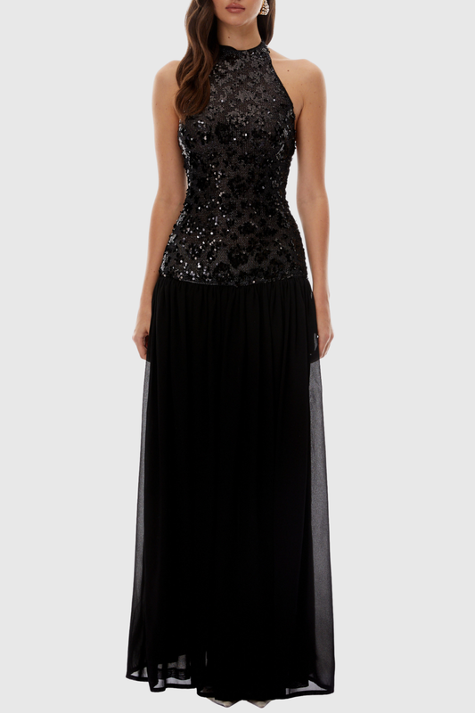 Atticus Sequin Sleeveless Maxi Dress