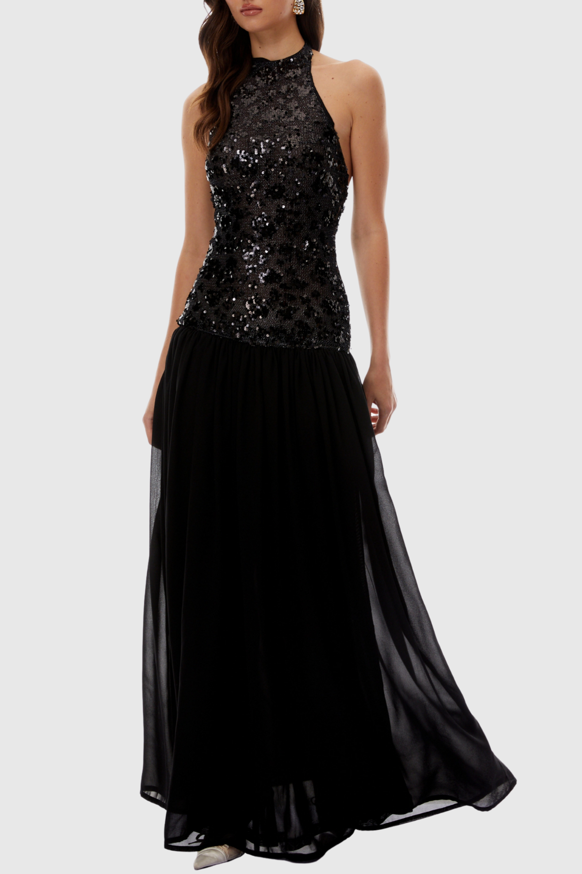 Atticus Sequin Sleeveless Maxi Dress