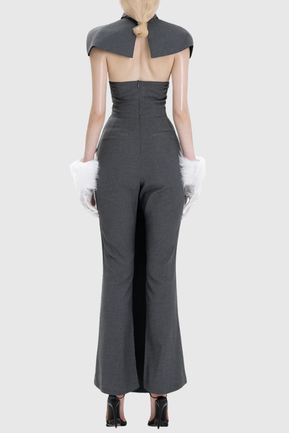 Aubriella Double Breasted Strapless Maxi Dress Set