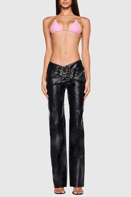Audeia Belted Leather Pants