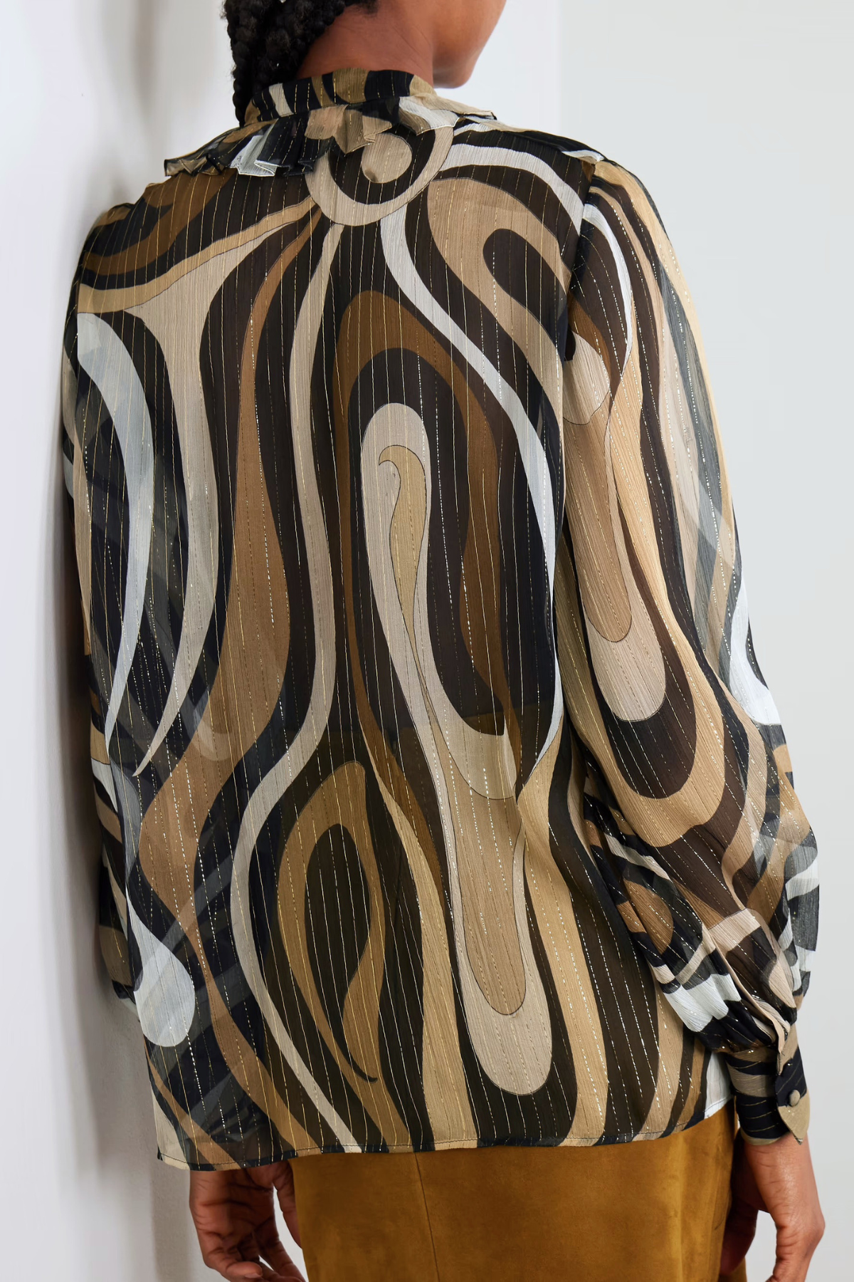 Augenie Swirl Print Blouse