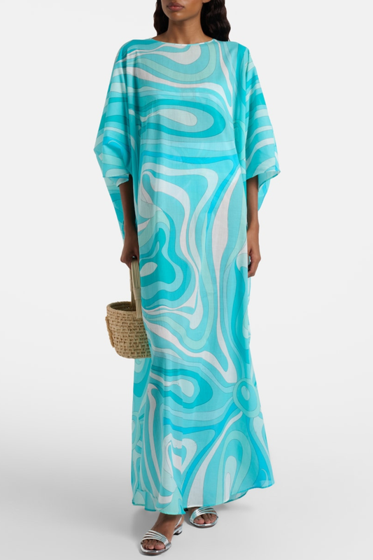 Augenie Swirl Print Kaftan