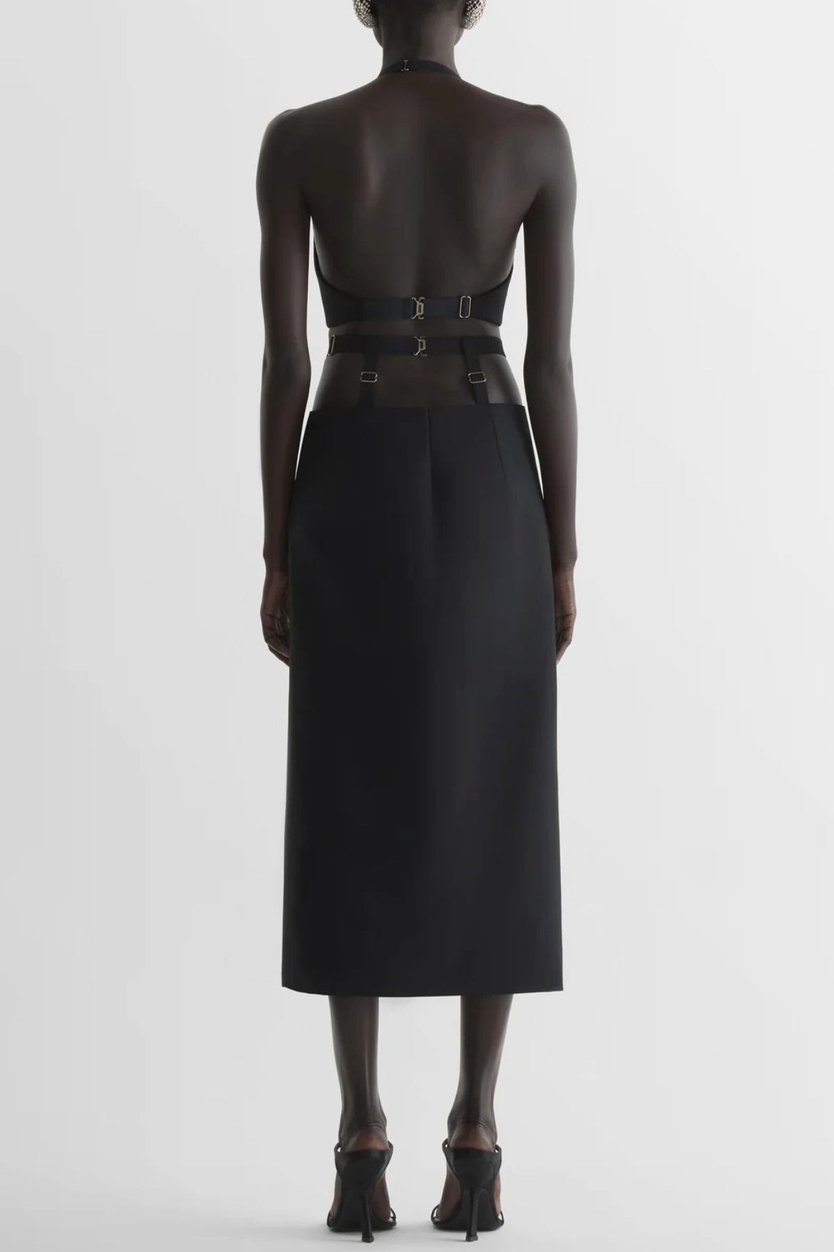 Averil Suspended Midi skirt - Black