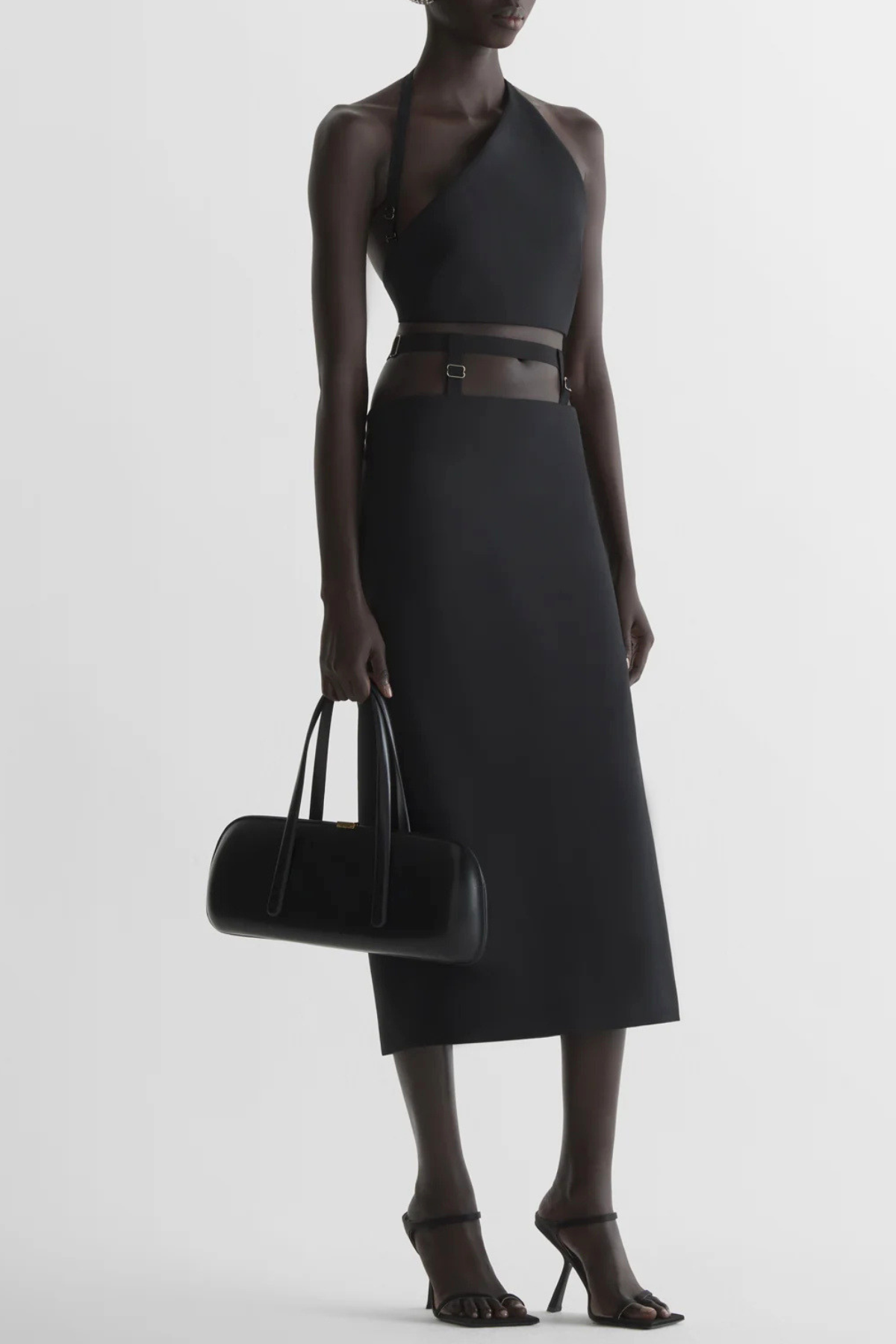 Averil Suspended Midi skirt - Black