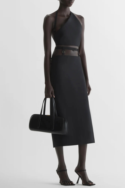 Averil Suspended Midi skirt - Black