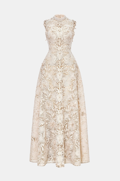 Avila Floral Lace Sleeveless Maxi Dress