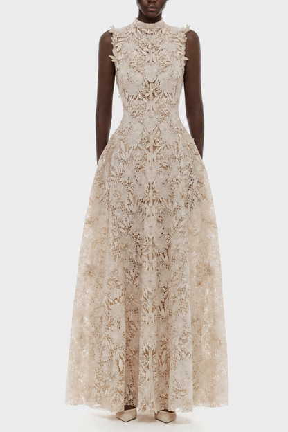 Avila Floral Lace Sleeveless Maxi Dress
