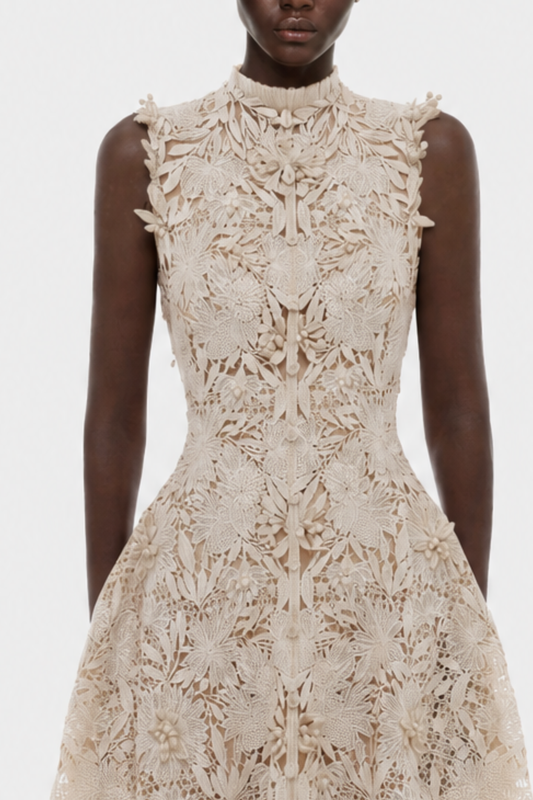 Avila Floral Lace Sleeveless Maxi Dress