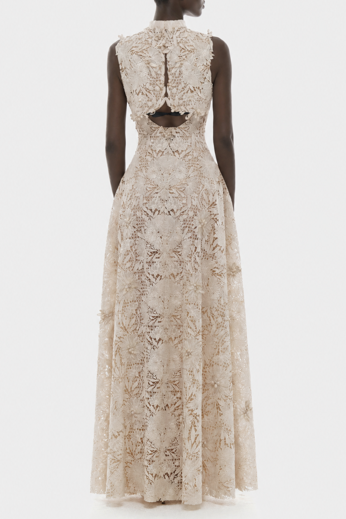Avila Floral Lace Sleeveless Maxi Dress