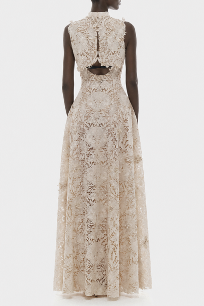 Avila Floral Lace Sleeveless Maxi Dress
