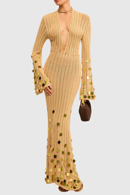 Avisa Sequin Knit Maxi Dress