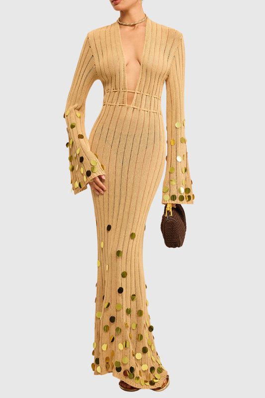 Avisa Sequin Knit Maxi Dress