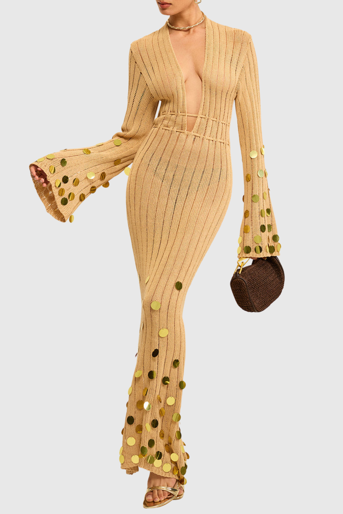 Avisa Sequin Knit Maxi Dress