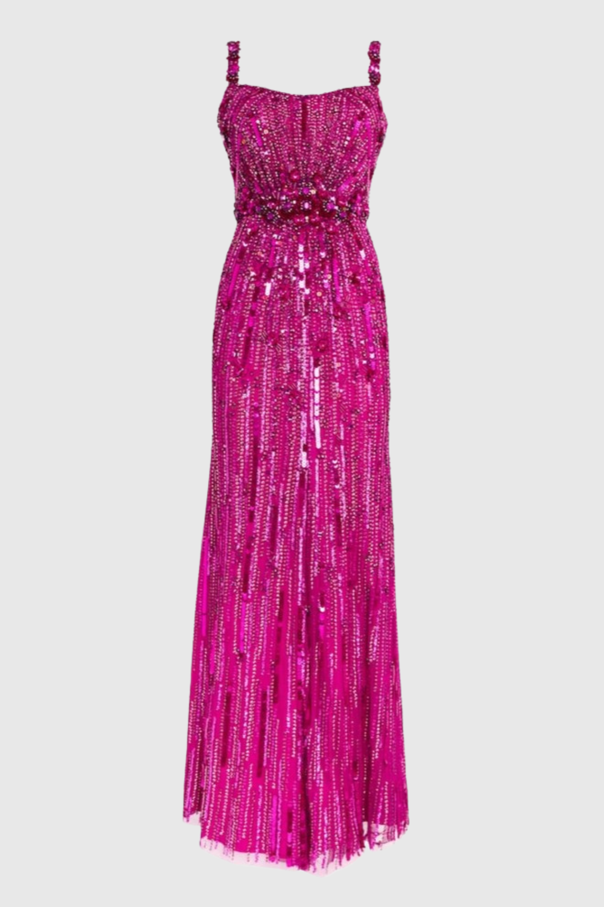 Avital Sequin Embellished Maxi Dress - Hot Pink