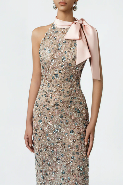 Avonlea Floral Sequin Sleeveless Maxi Dress