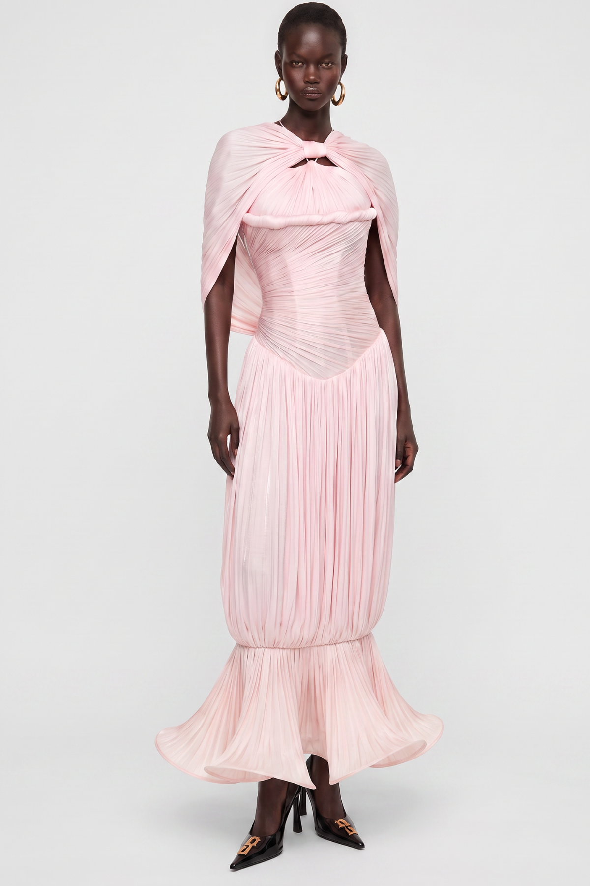 Ayelet Glossy Ruched Maxi Dress