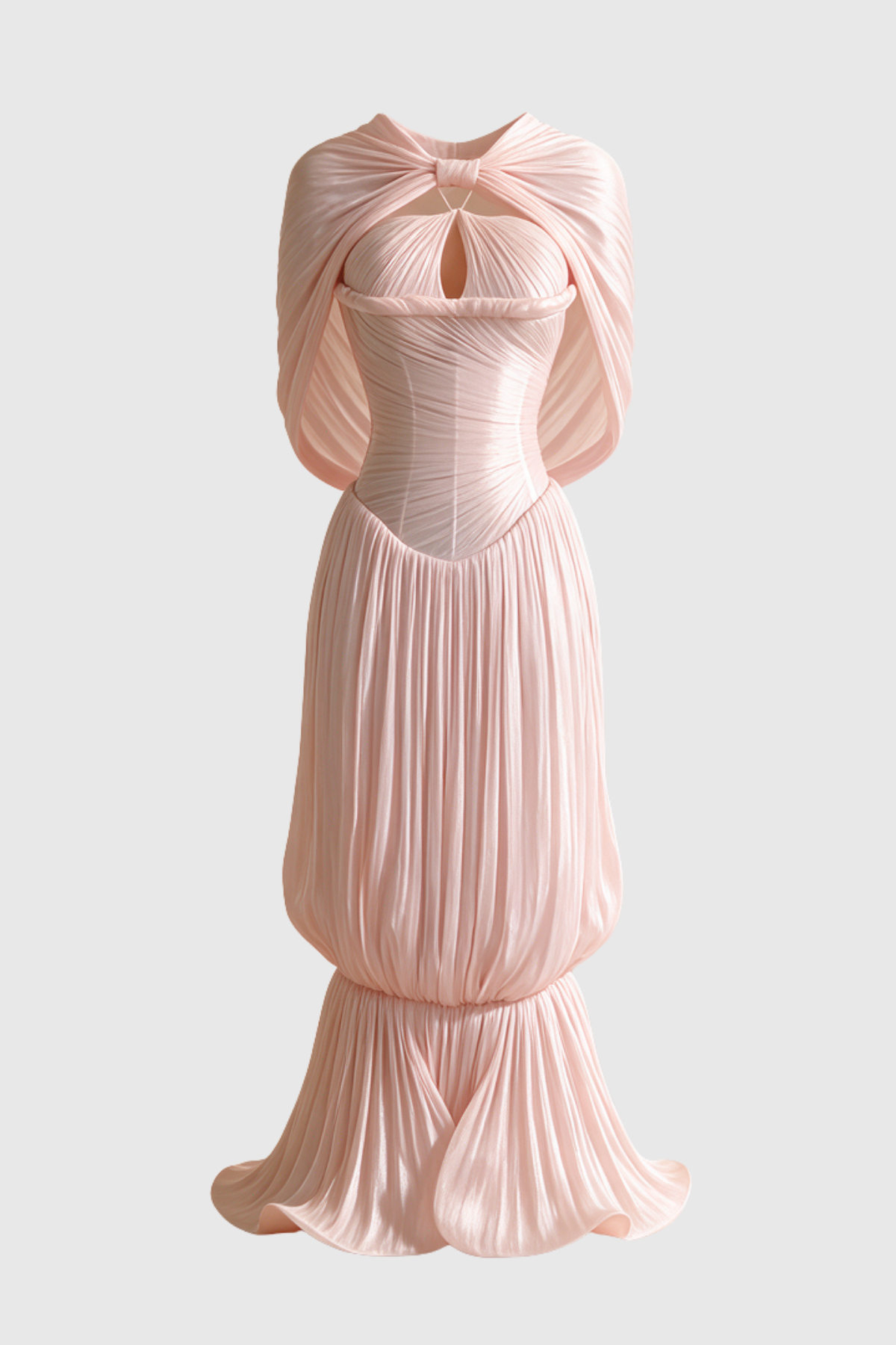 Ayelet Glossy Ruched Maxi Dress
