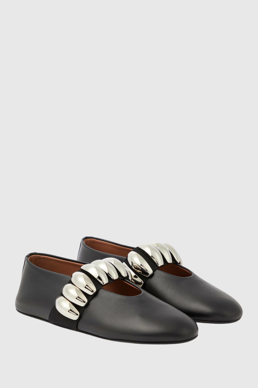 Aylin Embellished Leather Ballet Flats