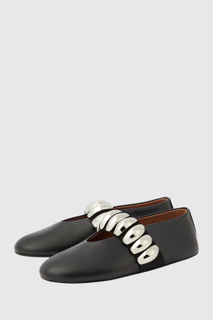 Aylin Embellished Leather Ballet Flats