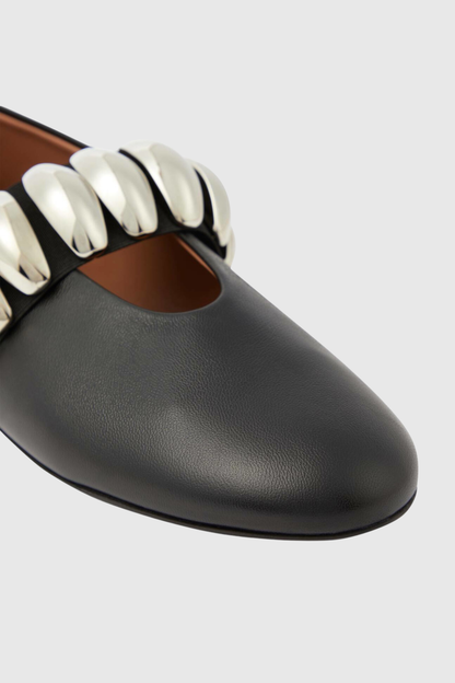 Aylin Embellished Leather Ballet Flats