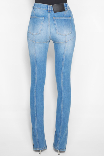 Aziza Split-hem Skinny Jeans