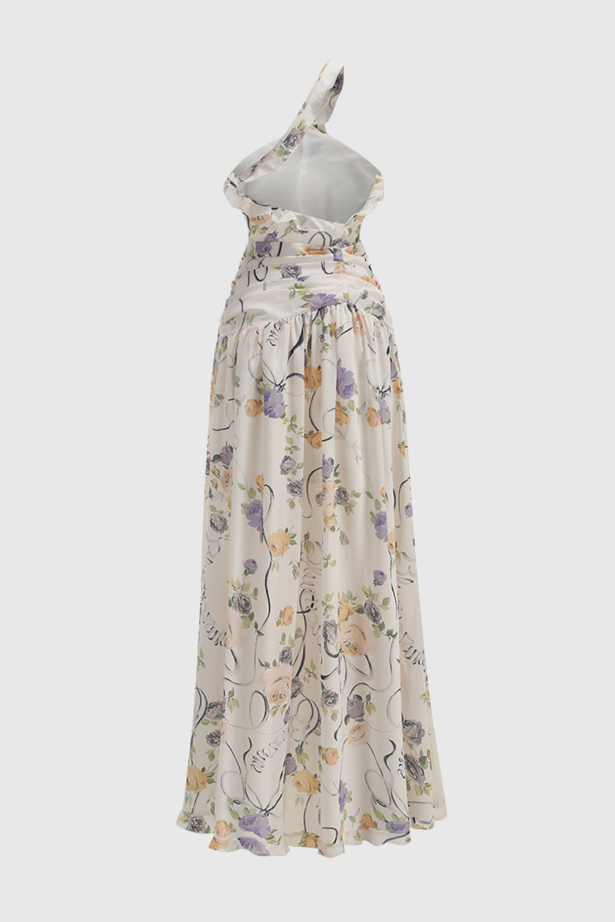 Azriel Floral Print One Shoulder Maxi Dress
