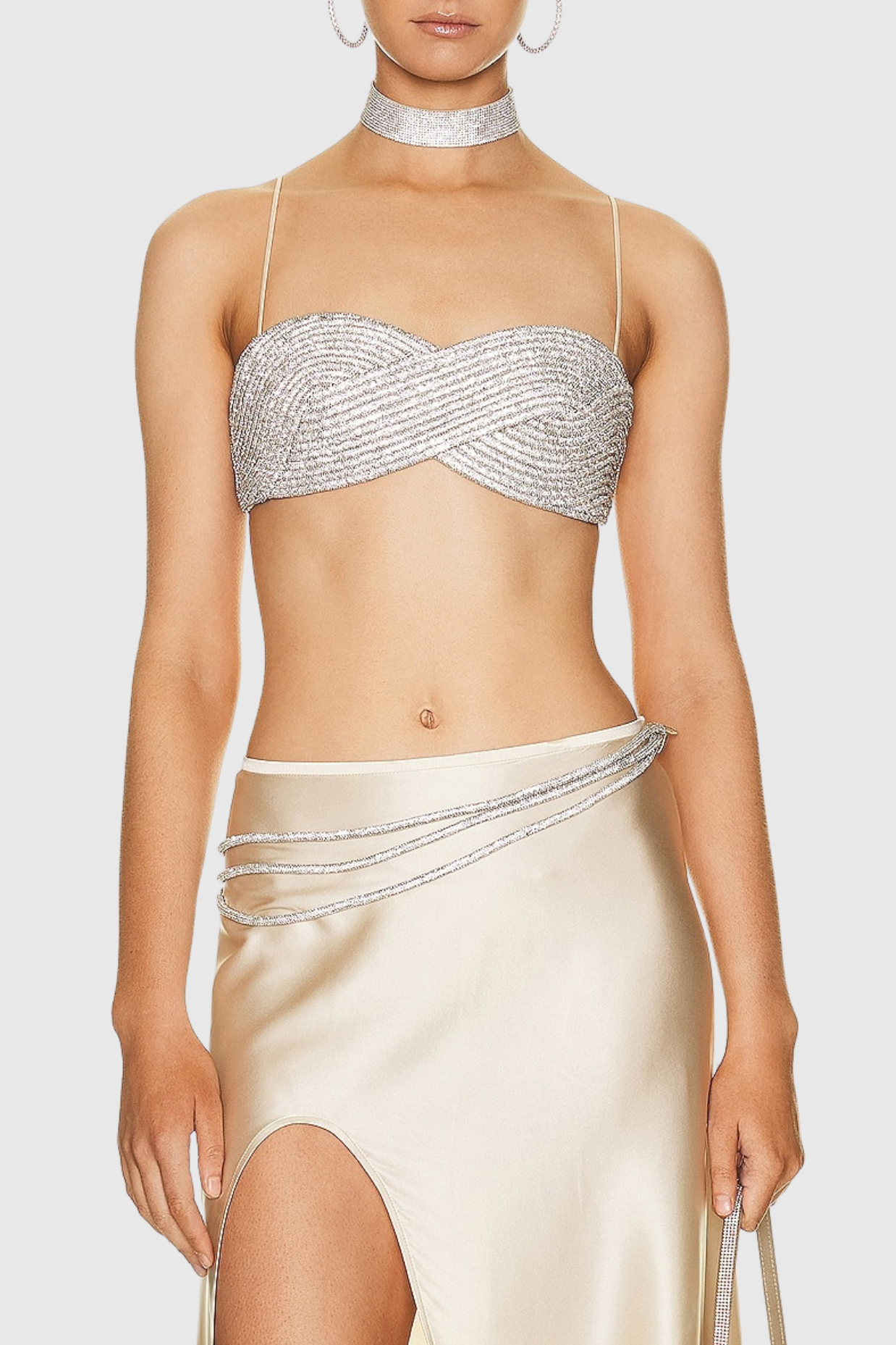 Cleeve Crystal Bra - Silver