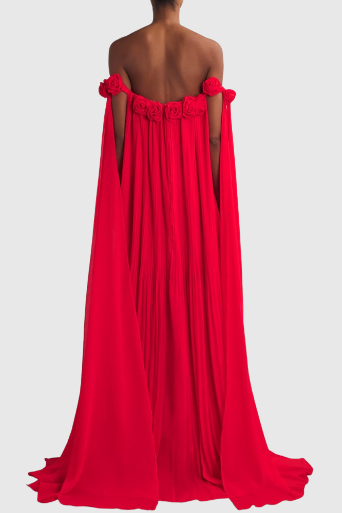 Baldwin Floral Off Shoulder Maxi Dress - Red
