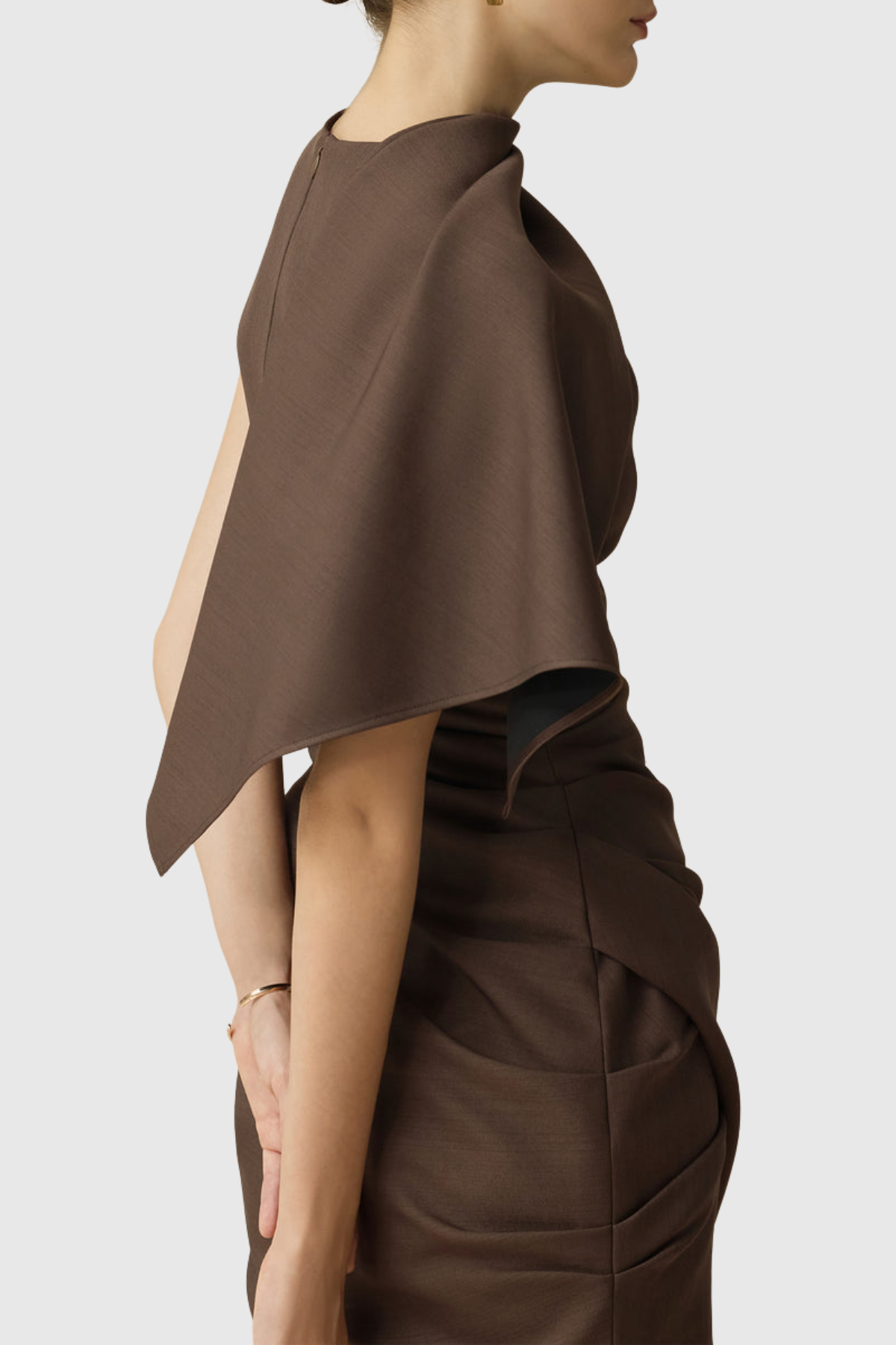 Baruca Asymmetric Draped Mini Dress