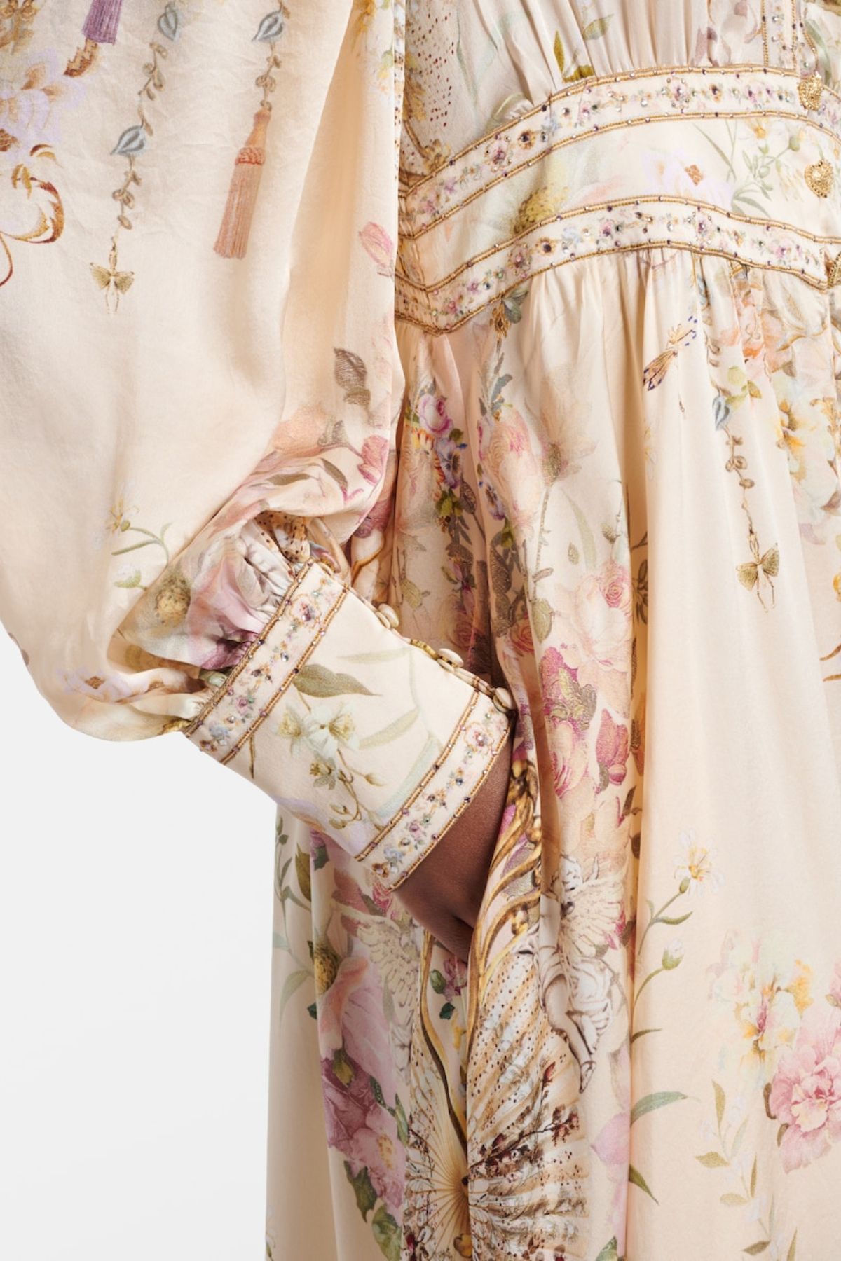 Bathsha Floral Print Long Sleeve Maxi Dress