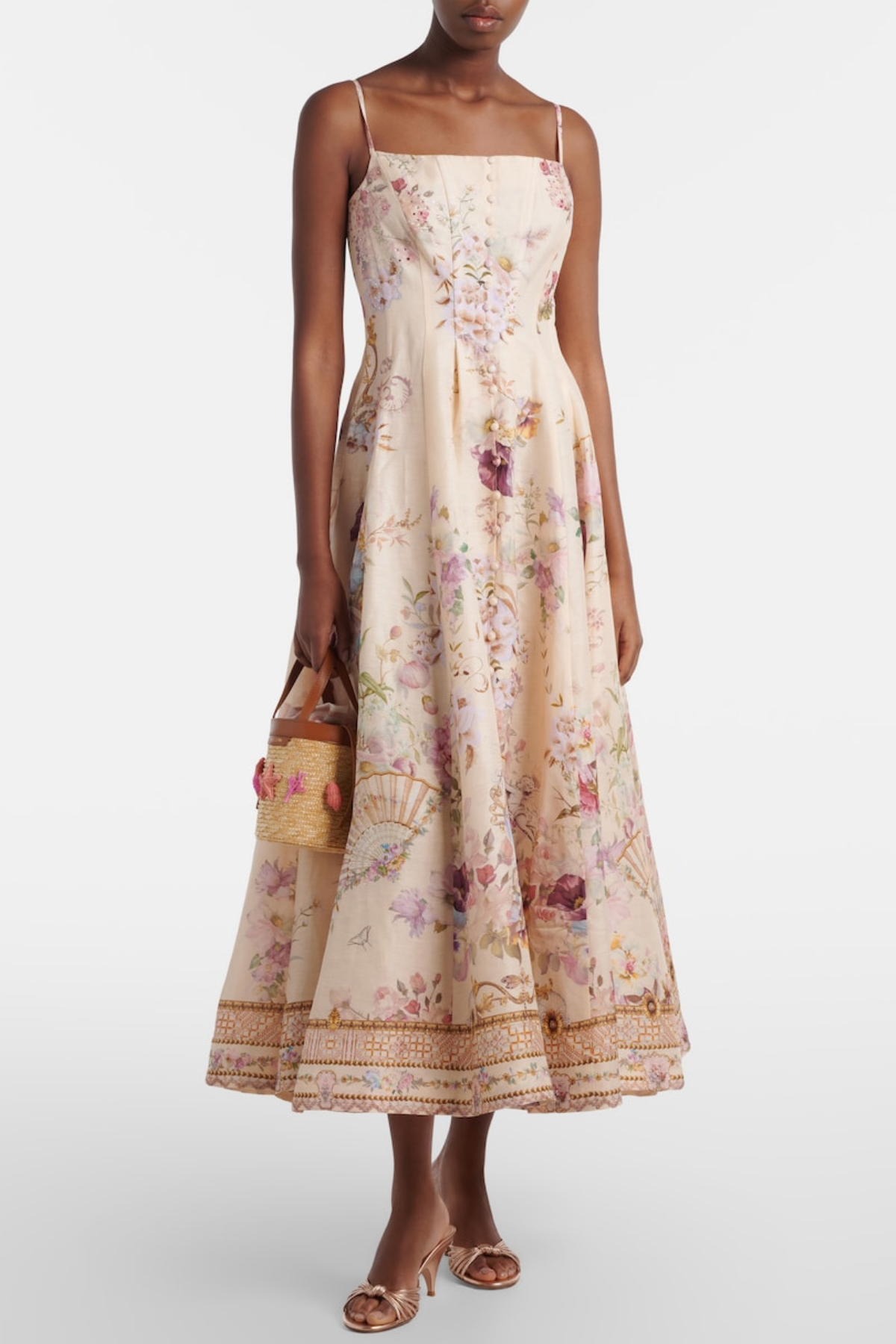 Bathsha Floral Print Midi Dress