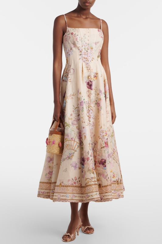 Bathsha Floral Print Midi Dress