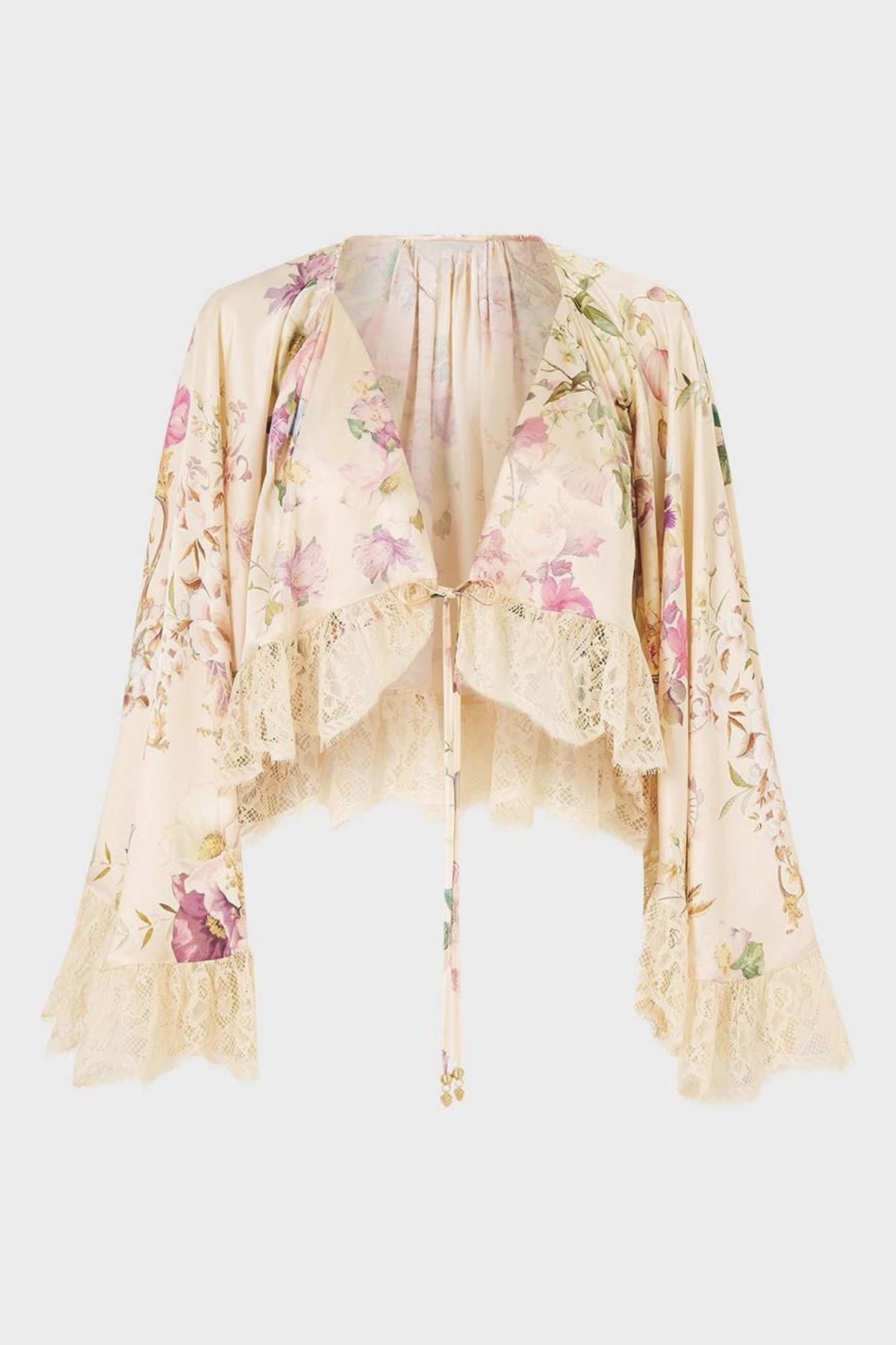 Bathsha Foral Lace Trim Top