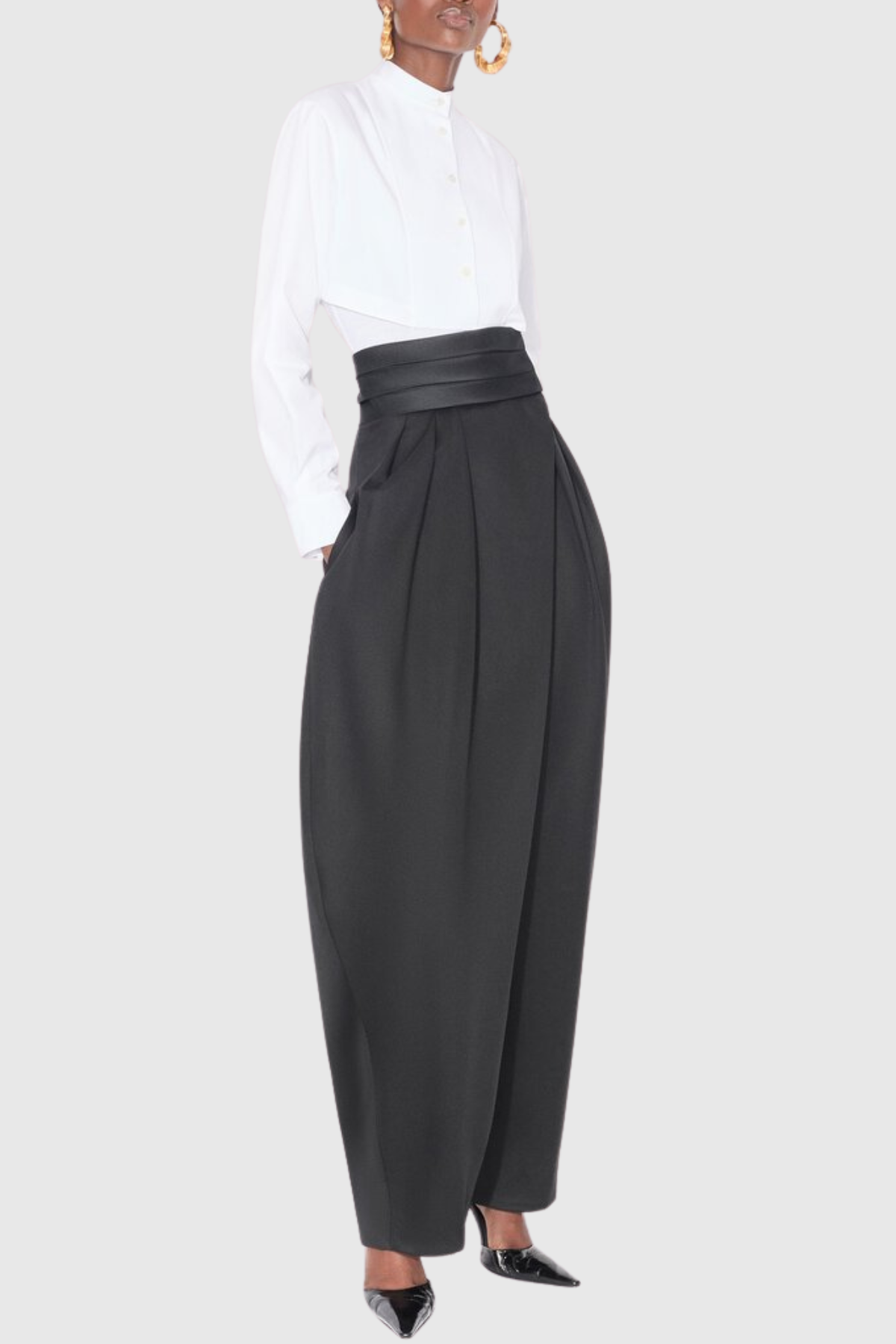 Bavian Satin Waist Round Pants