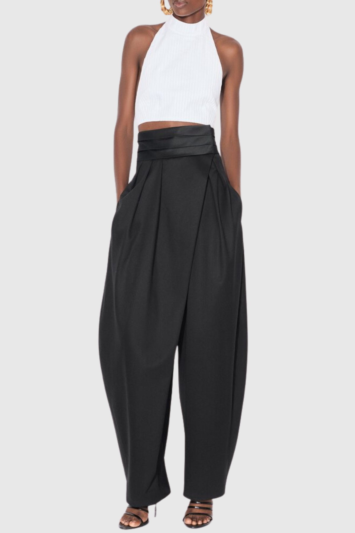 Bavian Satin Waist Round Pants