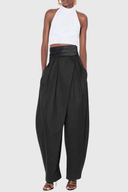Bavian Satin Waist Round Pants