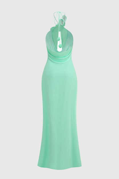 Bavina Floral Halter Maxi Dress
