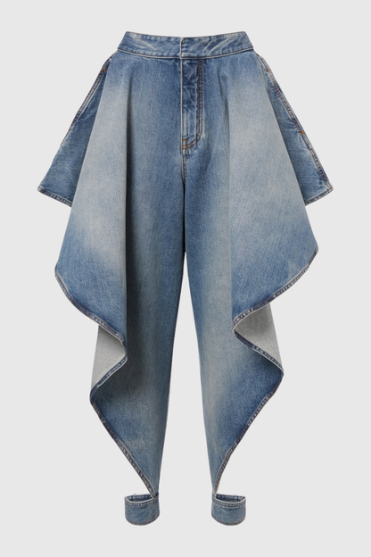 Beatriz Belted Denim Crop Top