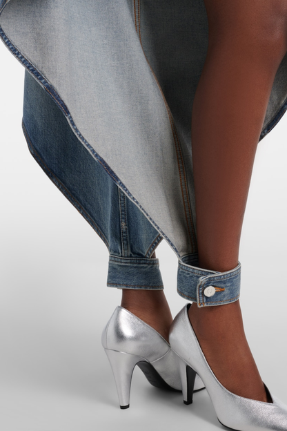 Beatriz Belted Denim Crop Top