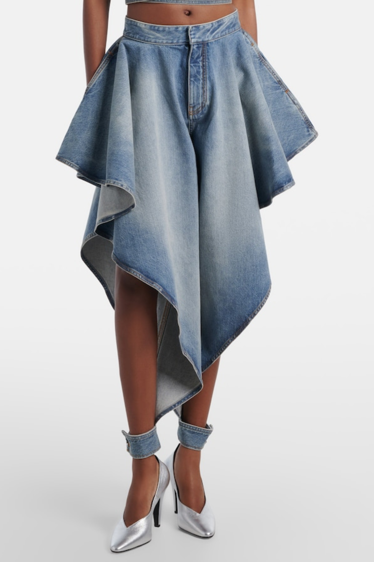 Beatriz Draped Tapered Jeans