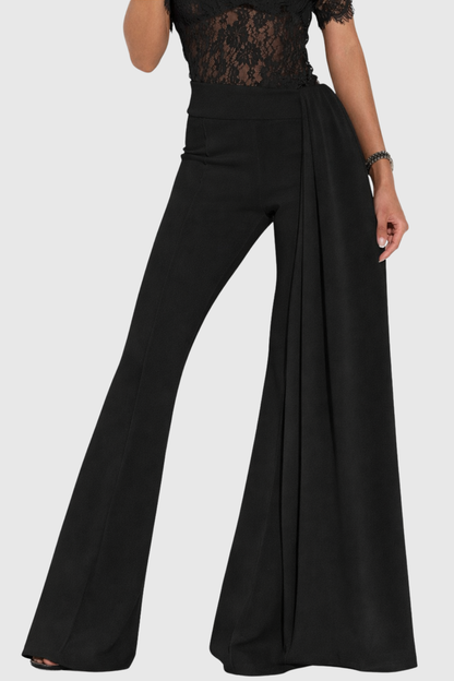 Becketa Lace Top & Pants Set - Black